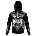Viking Hoodie With Wolves And Ravens