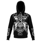 Viking Hoodie With Wolves And Ravens