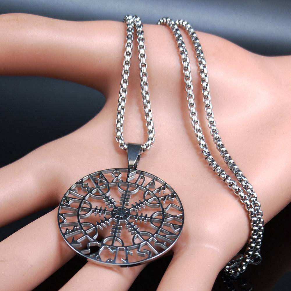 Helm of Awe with Runes Necklace