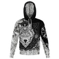 Viking Wolf Head Hoodie