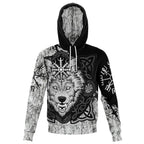 Viking Wolf Head Hoodie