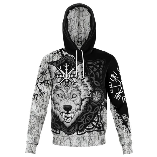 Viking Wolf Head Hoodie