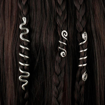 Viking Spiral Charms - Beads for Hair