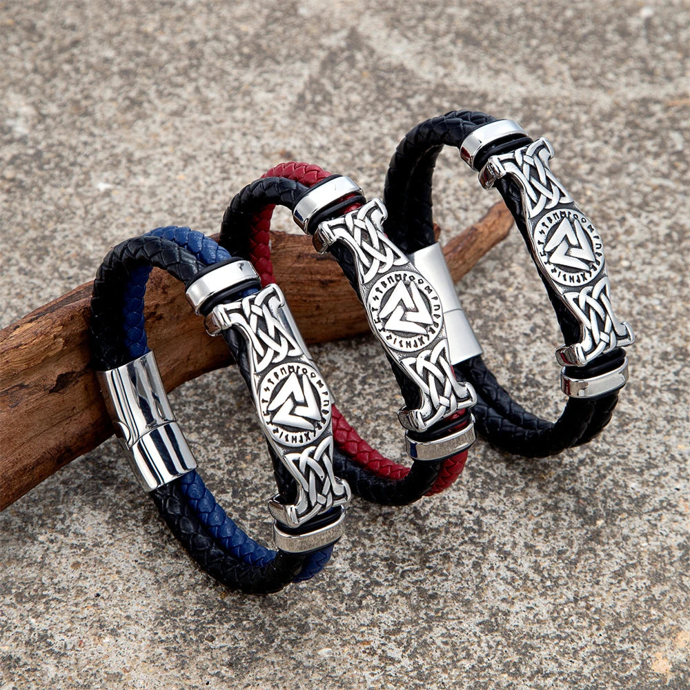Vintage Viking Leather Bracelet