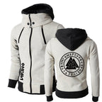 Viking Valknut With Runes Zipper Hoodie