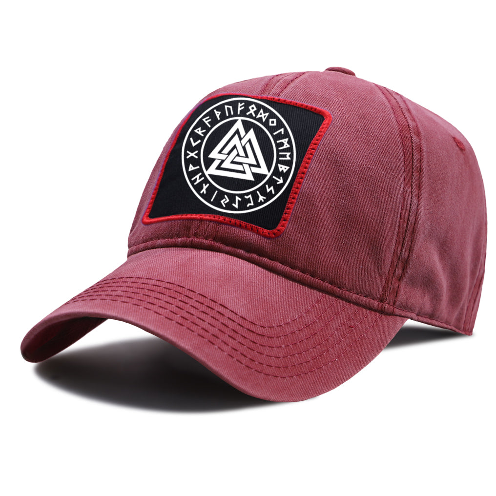 Valknut With Runes Cap