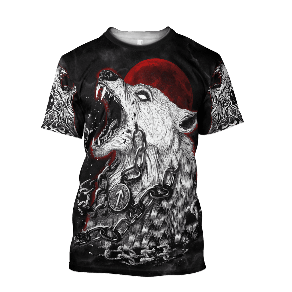 Viking Odin, Raven, and Wolf T-shirt
