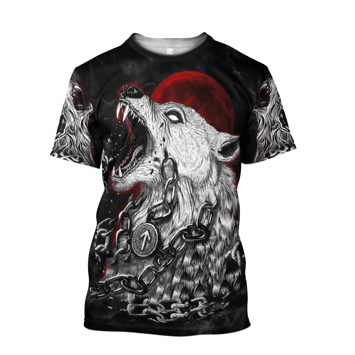 Viking Odin, Raven, and Wolf T-shirt