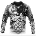 Viking Wolf And Raven Hoodie