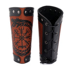 Viking Cuff Bracelet With Vegvisir And Dragon