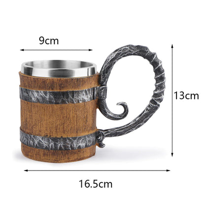 Viking Wooden Beer Mug