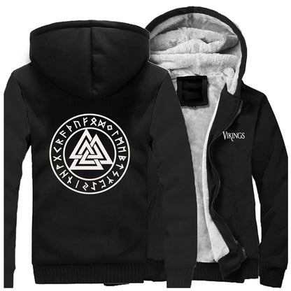 Valknut With Runes Hoodie Jacket