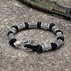 Viking Axe Runes Beads Bracelet