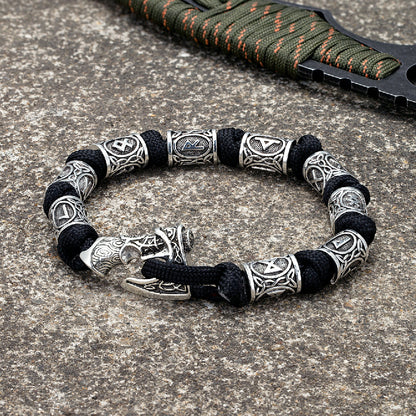 Viking Axe Runes Beads Bracelet