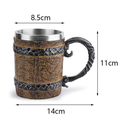 Viking Wooden Beer Mug