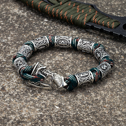 Viking Axe Runes Beads Bracelet