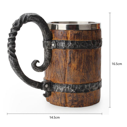 Viking Wooden Beer Mug