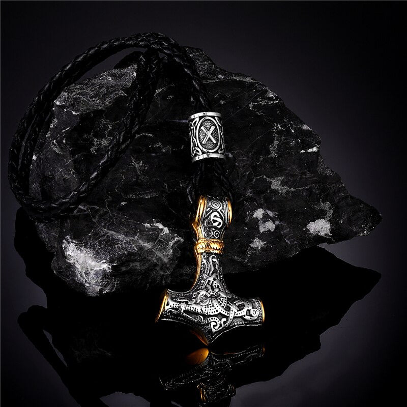 Viking Necklace with Thor's Hammer Pendant