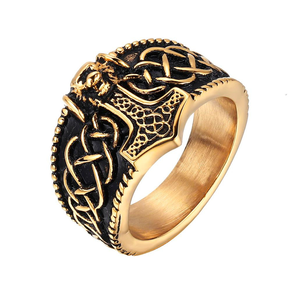 Viking Thor's Hammer Mjölnir Ring