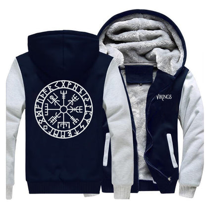 Vegvisir With Runes Viking Hoodie Jacket