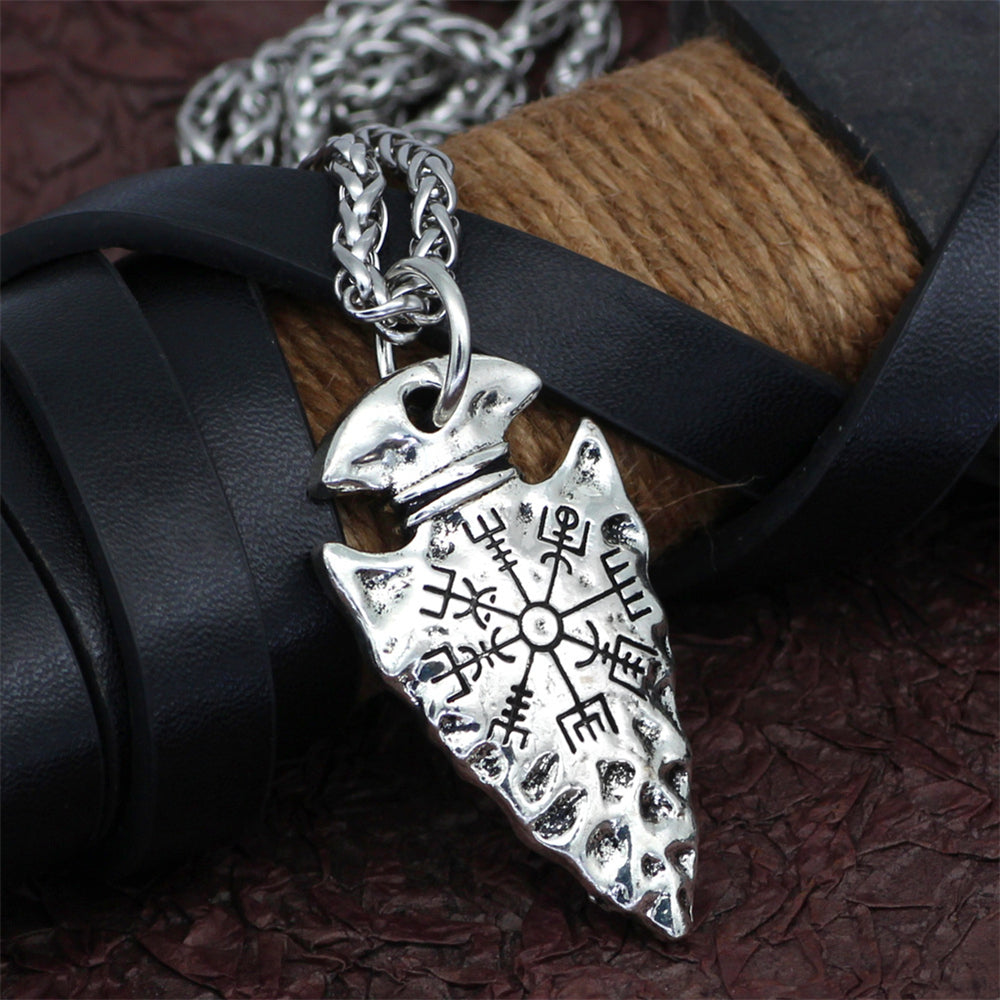 Viking Vegvisir Spear Necklace