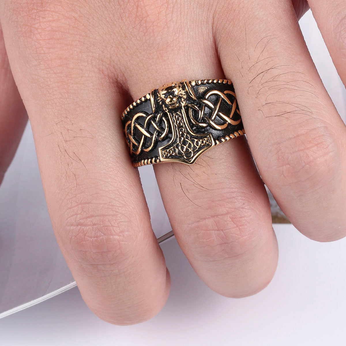 Viking Thor's Hammer Mjölnir Ring