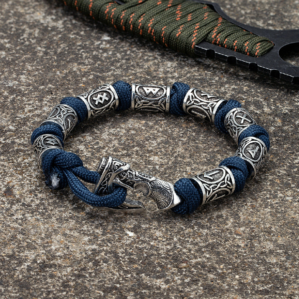 Viking Axe Runes Beads Bracelet