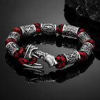 Viking Axe Runes Beads Bracelet
