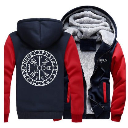 Vegvisir With Runes Viking Hoodie Jacket