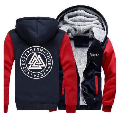 Valknut With Runes Hoodie Jacket