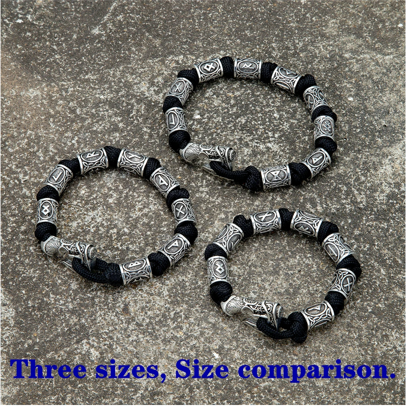 Viking Axe Runes Beads Bracelet