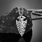 Viking Vegvisir Spear Necklace