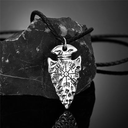 Viking Vegvisir Spear Necklace