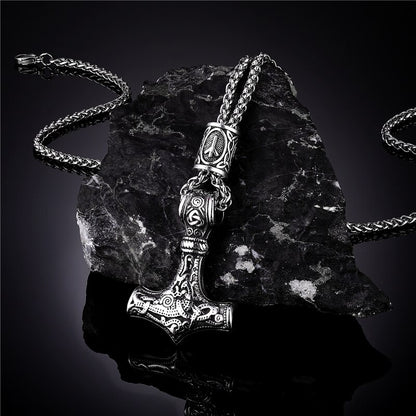 Viking Necklace with Thor's Hammer Pendant