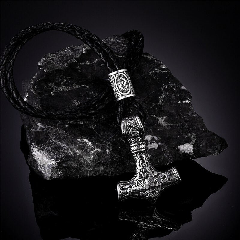 Viking Necklace with Thor's Hammer Pendant