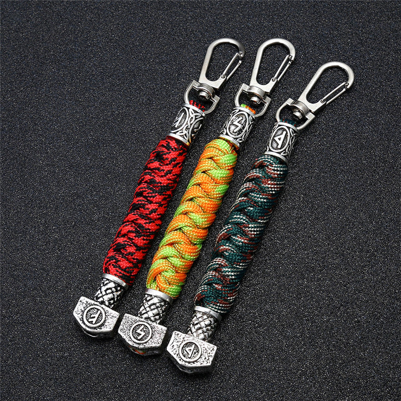 Viking Rune Mjölnir Keychain