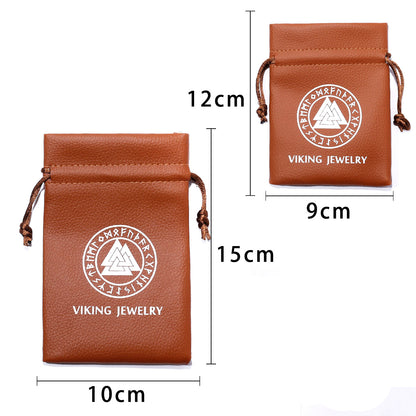 Viking Leather Jewelry Bag