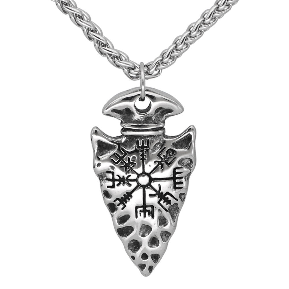 Viking Vegvisir Spear Necklace