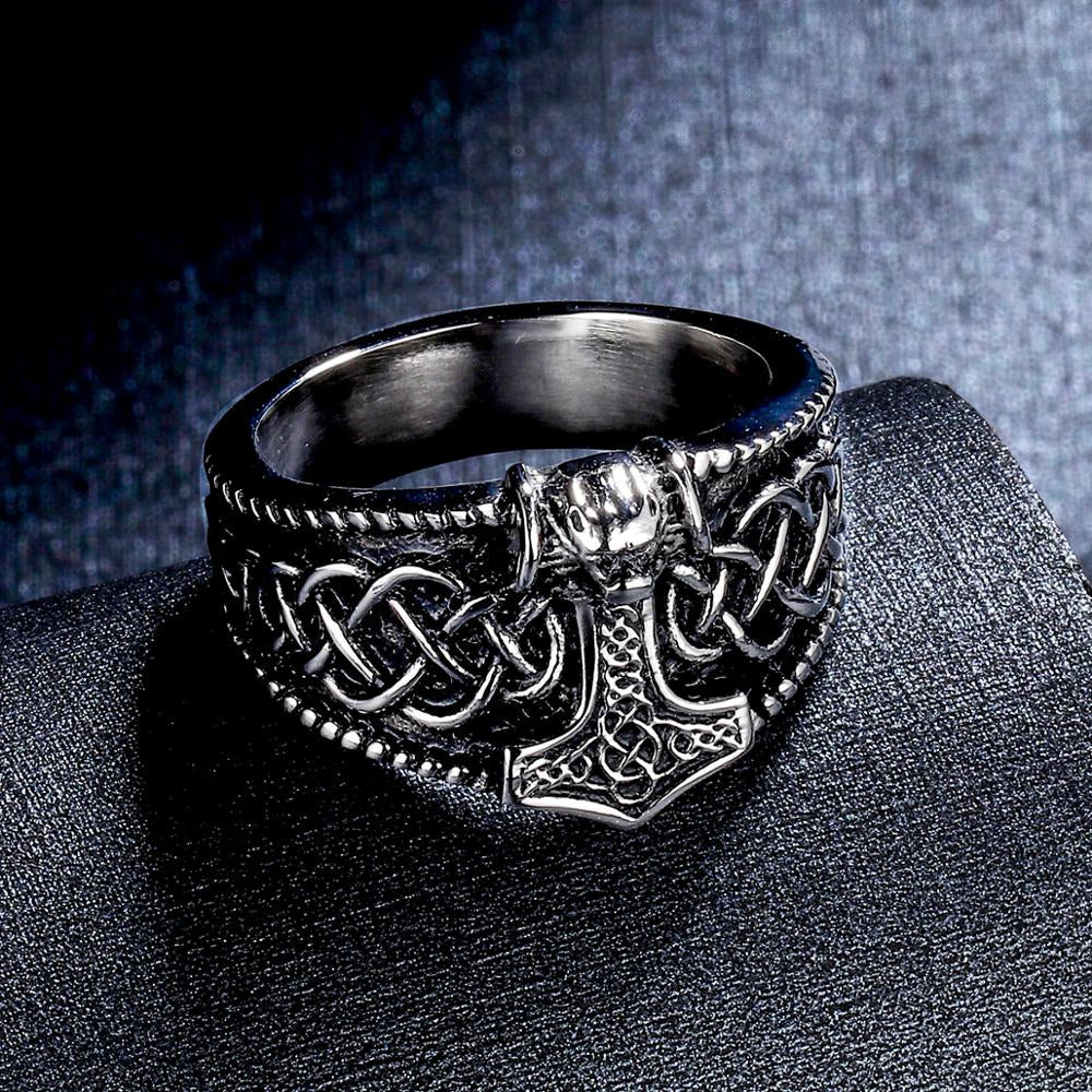 Viking trovão deus thor martelo mjölnir futhark runas nórdicas anel de Viking trovão deus thor martelo mjölnir futhark runas nórdicas anel de