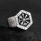 Viking Vegvisir And Valknut Ring