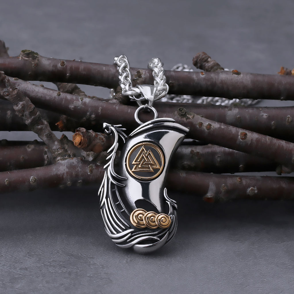 Viking Ship Necklace With Wooden Box